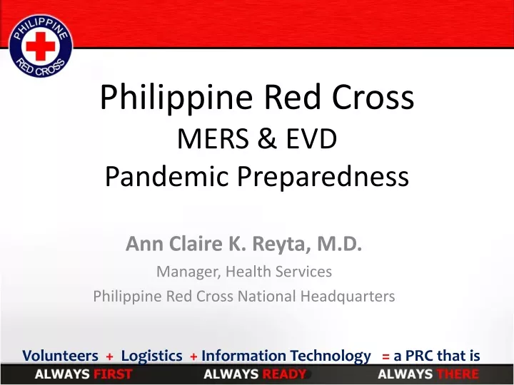philippine red cross mers evd pandemic preparedness