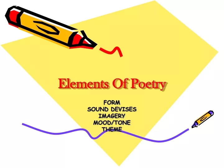 elements of poetry