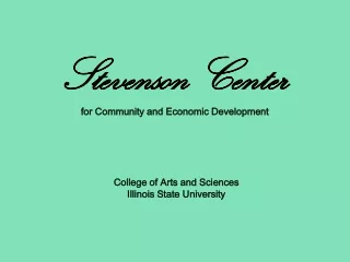 Stevenson Center for Community and Economic Development