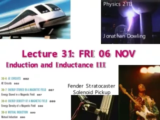 Lecture 31: FRI 06 NOV