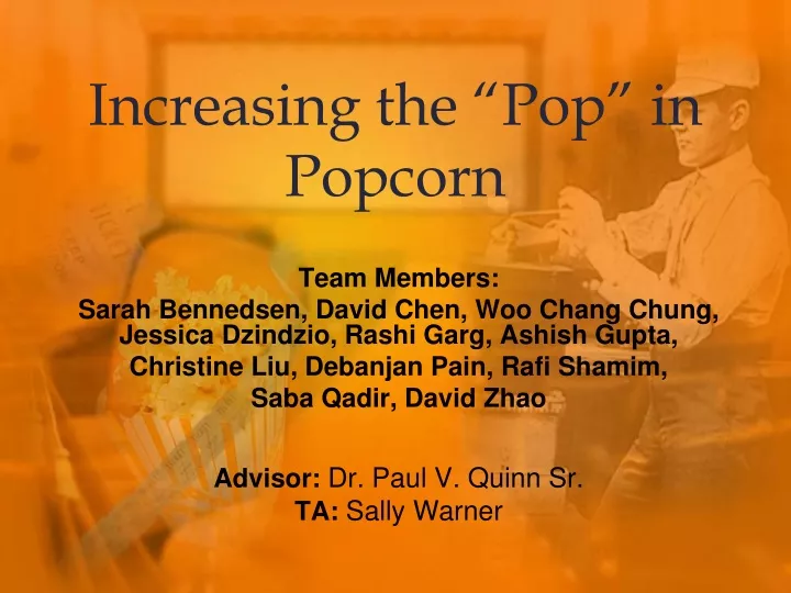 increasing the pop in popcorn