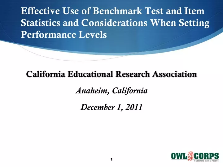california educational research association anaheim california december 1 2011