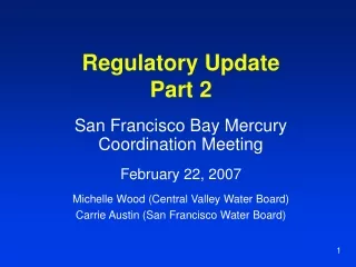 Regulatory Update Part 2