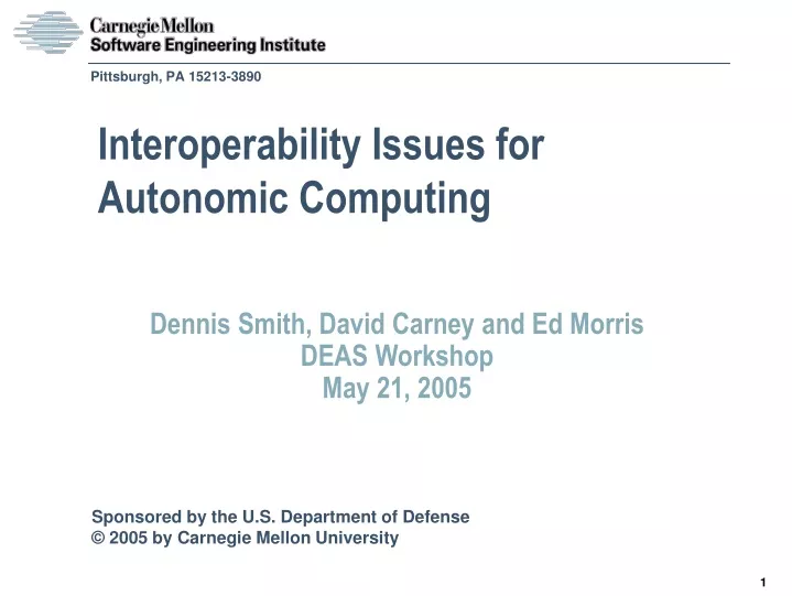 interoperability issues for autonomic computing