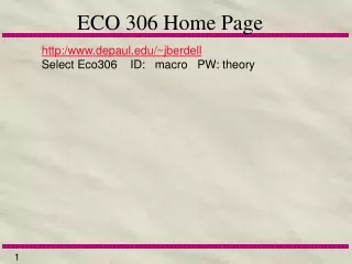 ECO 306 Home Page