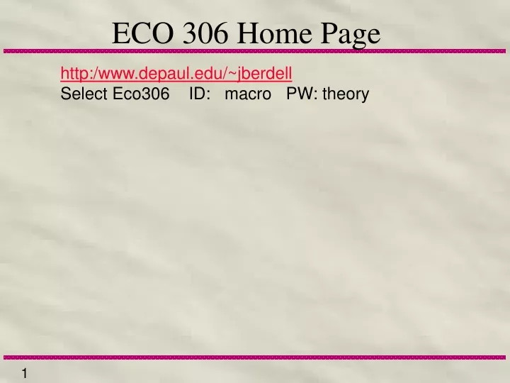 eco 306 home page