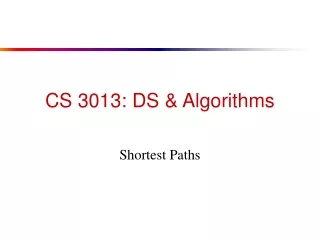 CS 3013: DS &amp; Algorithms