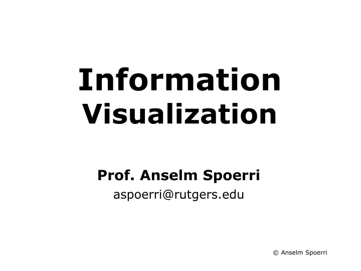 information visualization course