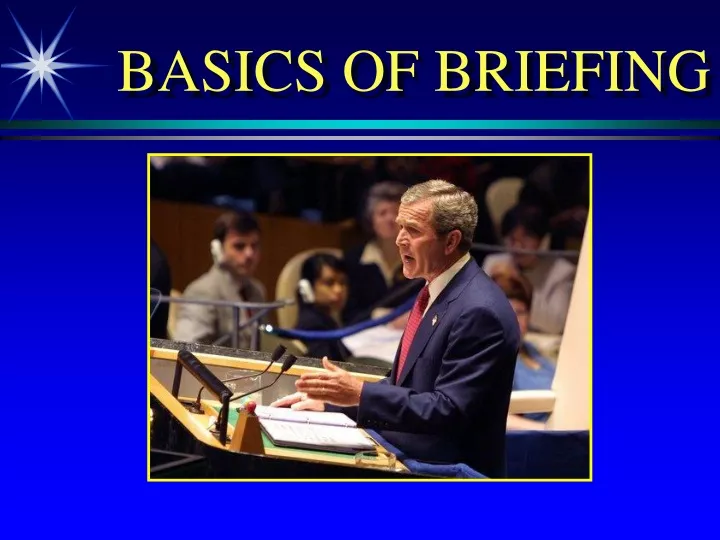 basics of briefing
