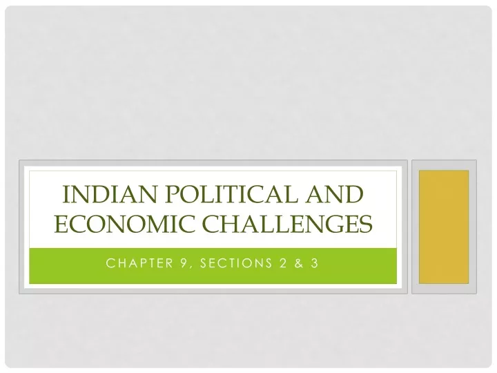 indian political and economic challenges