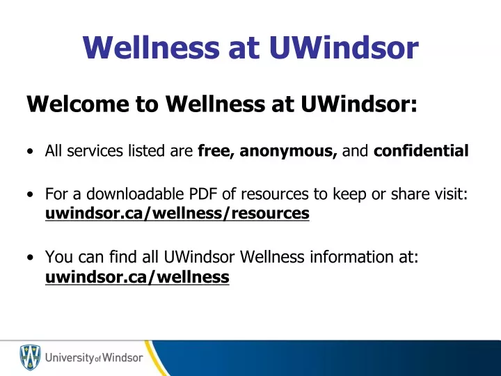 wellness at uwindsor