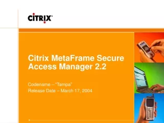 Citrix MetaFrame Secure Access Manager 2.2