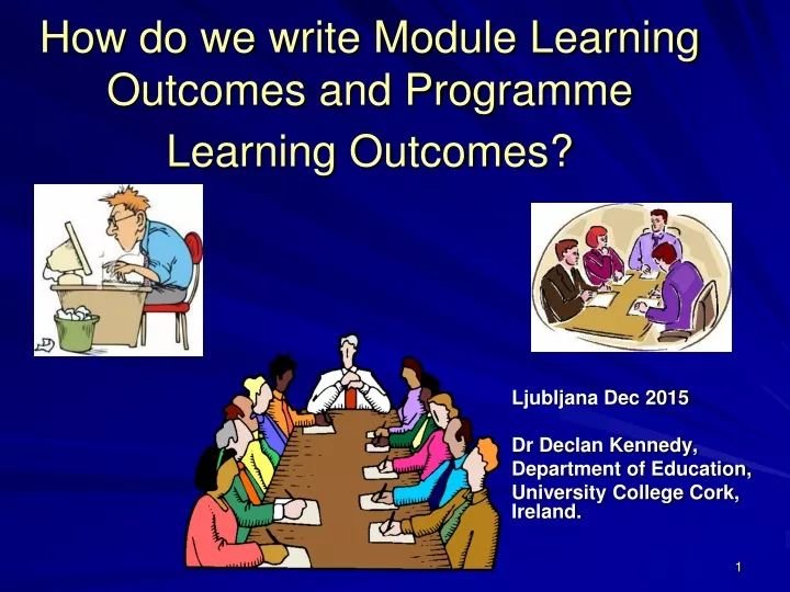 how do we write module learning outcomes and programme learning outcomes