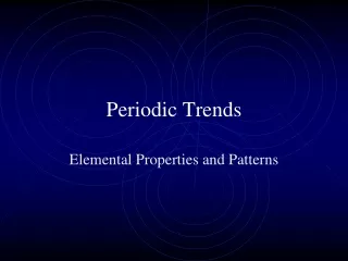 Periodic Trends