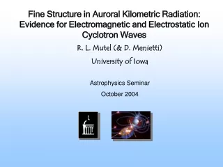 Astrophysics Seminar  October 2004
