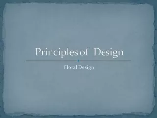 Principles of  Design