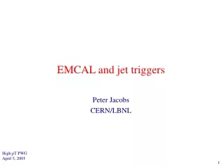 EMCAL and jet triggers