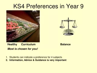 KS4 Preferences in Year 9