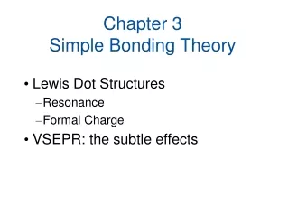 Chapter 3 Simple Bonding Theory