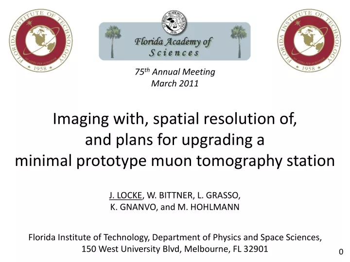 75 th annual meeting march 2011 imaging with