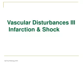 Vascular Disturbances III  Infarction &amp; Shock