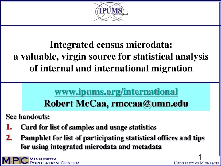integrated census microdata a valuable virgin