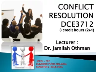 CONFLICT RESOLUTION DCE3712