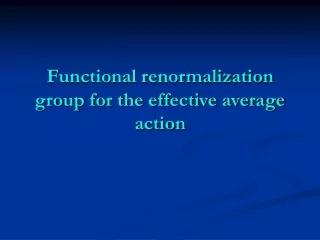 Functional renormalization group for the effective average action