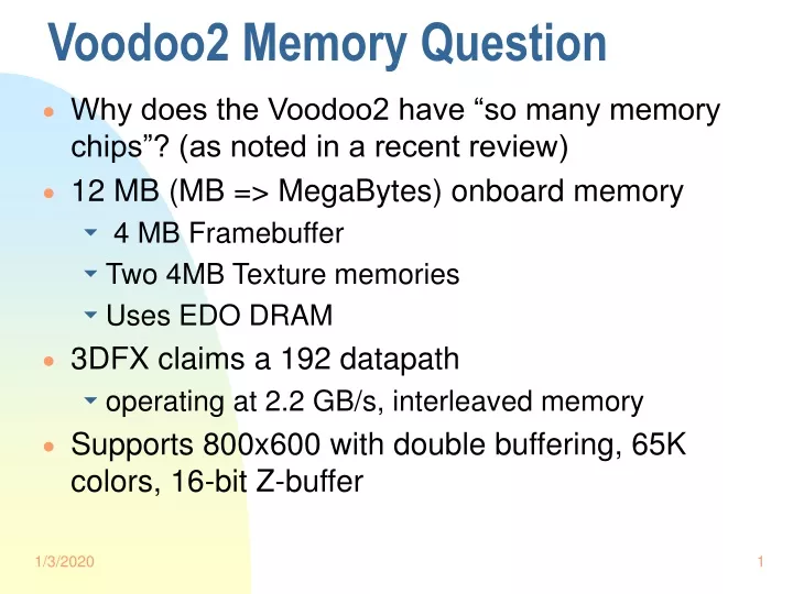voodoo2 memory question