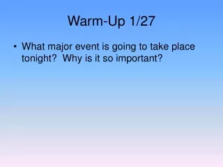Warm-Up 1/27