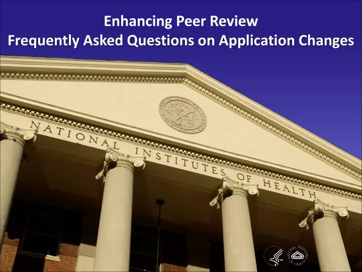 enhancing peer review frequently asked questions