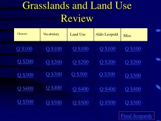 Grasslands and Land Use Review