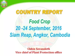 Chhin Sovandeth Vice chief of Plant Protection office