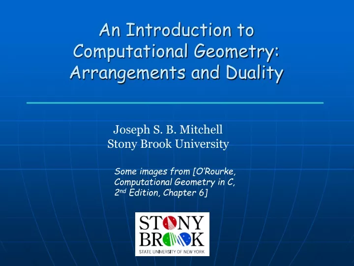an introduction to computational geometry arrangements and duality