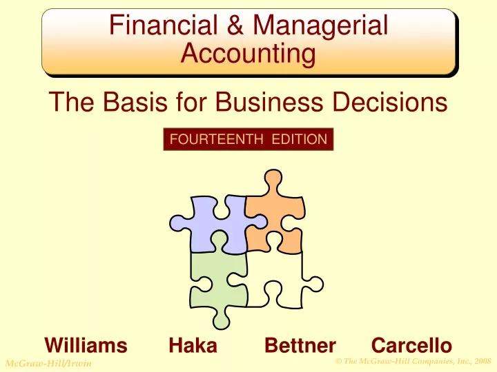 the basis for business decisions