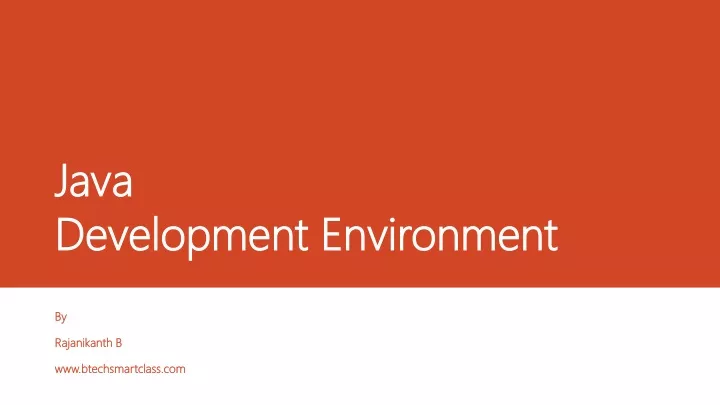 java development environment