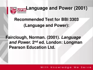 Language and Power (2001)