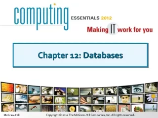 Chapter 12: Databases
