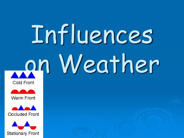 influences on weather