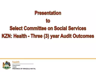 Presentation   to  Select Committee on  Social Services
