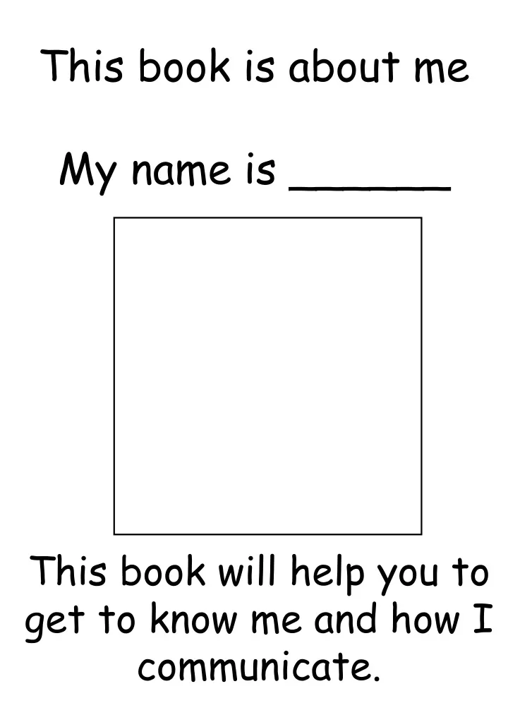 this book is about me my name is