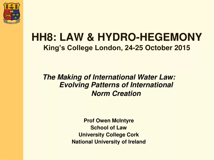 hh8 law hydro hegemony king s college london 24 25 october 2015