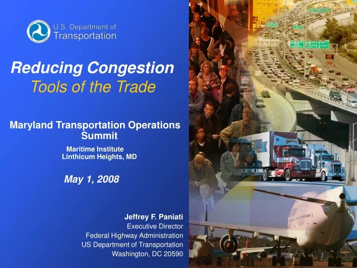 reducing congestion tools of the trade