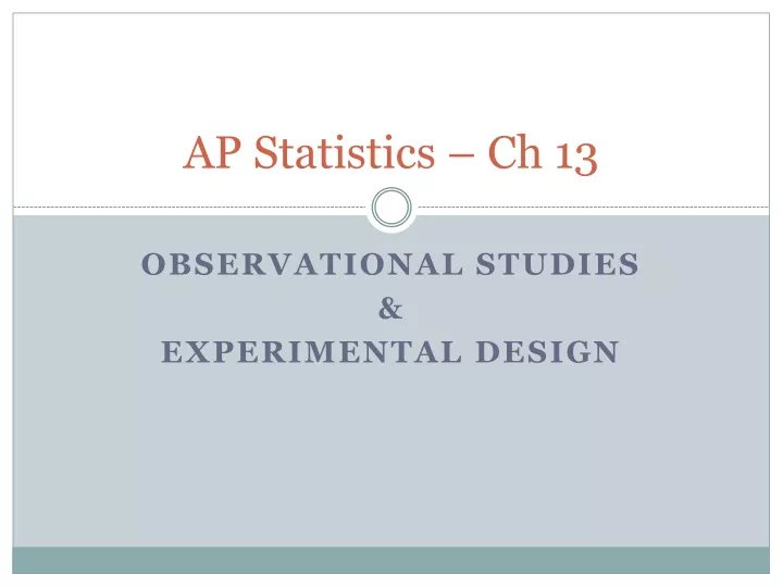ap statistics ch 13