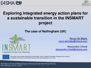 Exploring integrated energy action plans for a sustainable transition in the INSMART project