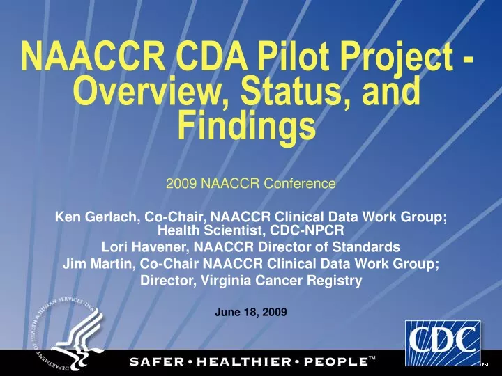 naaccr cda pilot project overview status and findings