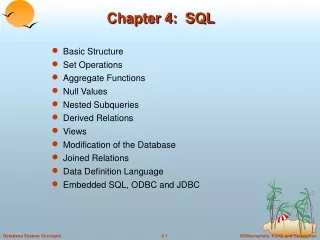 Chapter 4:  SQL