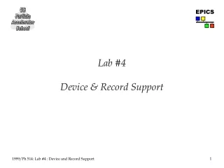 Lab #4 Device &amp; Record Support