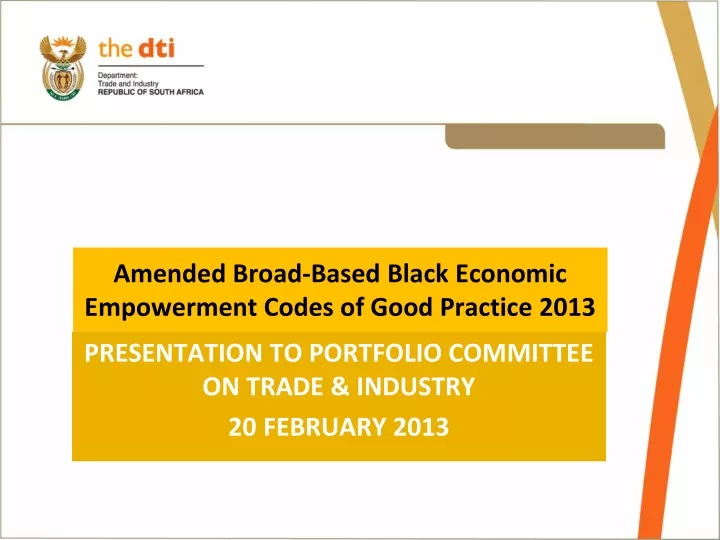 amended broad based black economic empowerment codes of good practice 2013