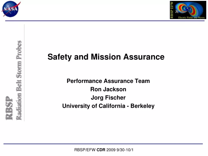 safety and mission assurance